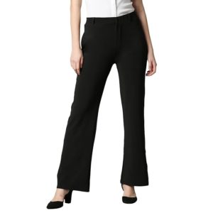 Smarty Pants Women's Cotton Lycra Bell Bottom Formal Trouser